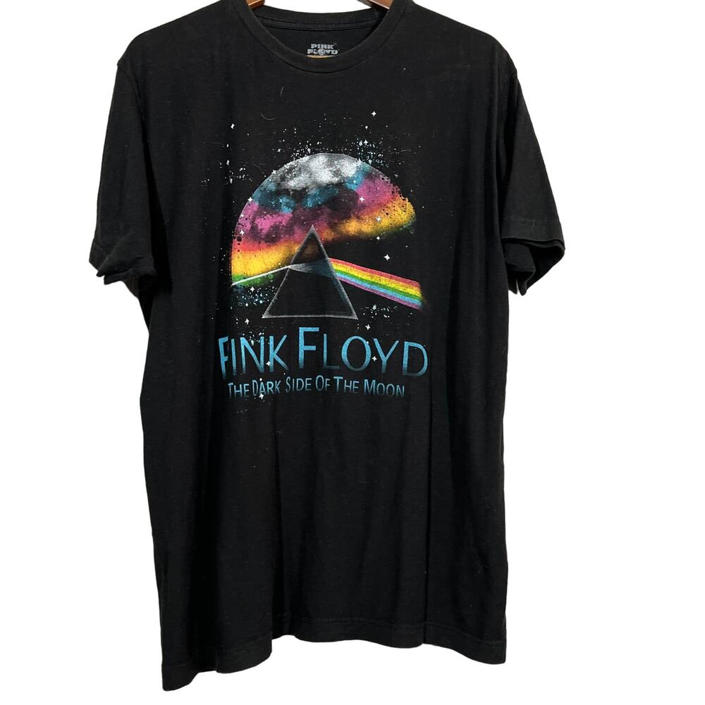 Pink Floyd Merch Graphic Tee Dark Side of the Moon Black - L